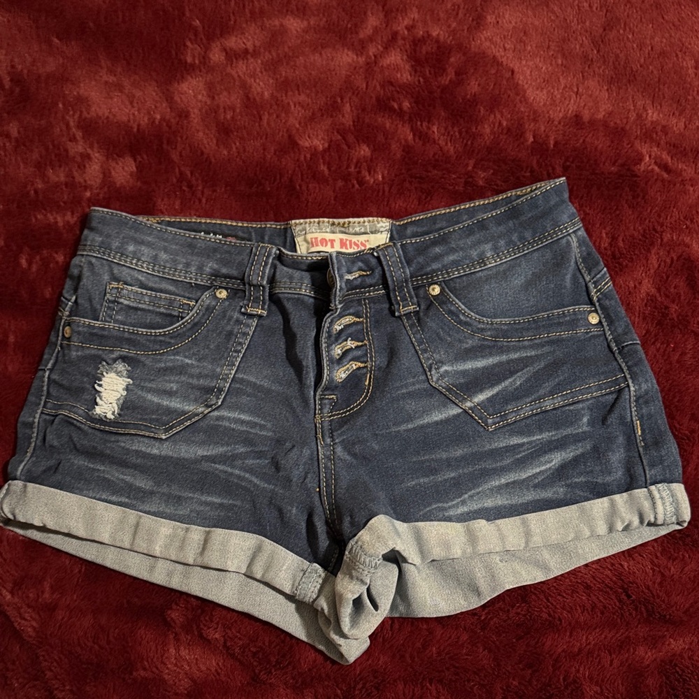 Hot Kiss Women's Dark Blue Jean Shorts